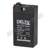 Аккумулятор DELTA DT 401 (4V-1Ah) для фонаря, источника бесперебойного питания