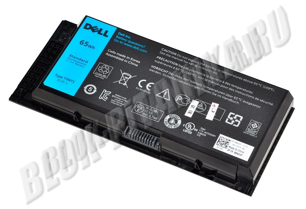 Аккумуляторная батарея T3NT1 для ноутбука Dell Precision M4600, M4700,  M4800, M6600, M6700, M6800
