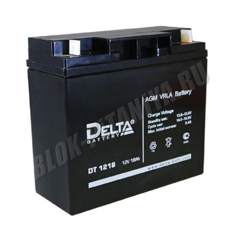 Аккумулятор DELTA DT 1218 (12V-18Ah) для источника бесперебойного питания