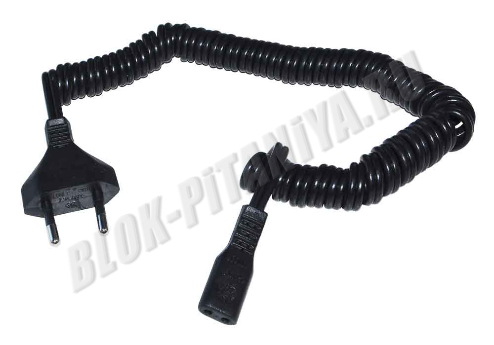 Сетевой кабель питания 2-pin для электробритв и  триммеров Braun